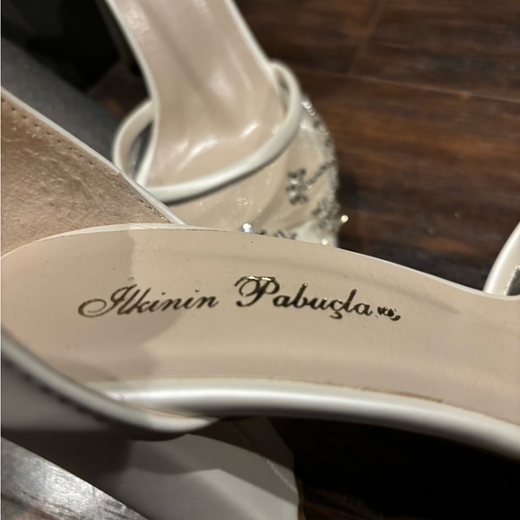 Bridal heels. Hand made in turkey custom order size 37 euro, 7 US 3 inch heel - Picture 3 of 6